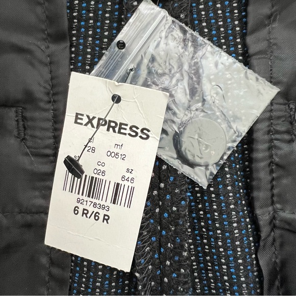 EXPRESS NWT Editor Ankle Black Colored Dots Trouser Dress Pants Size 6 - Picture 7 of 10